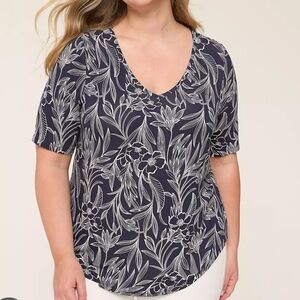 NWT Lane Bryant  Perfect Sleeve V-Neck Plus Top